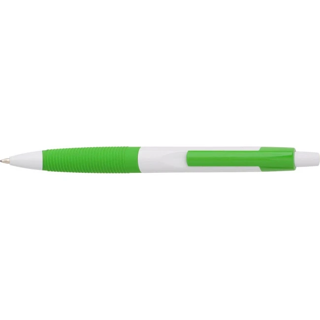 Plastic ballpen with rubber grip