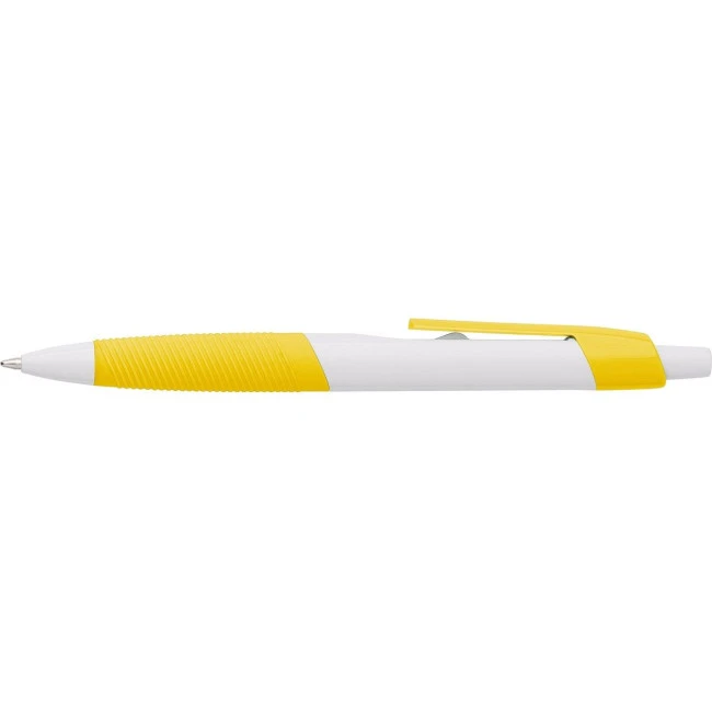 Plastic ballpen with rubber grip