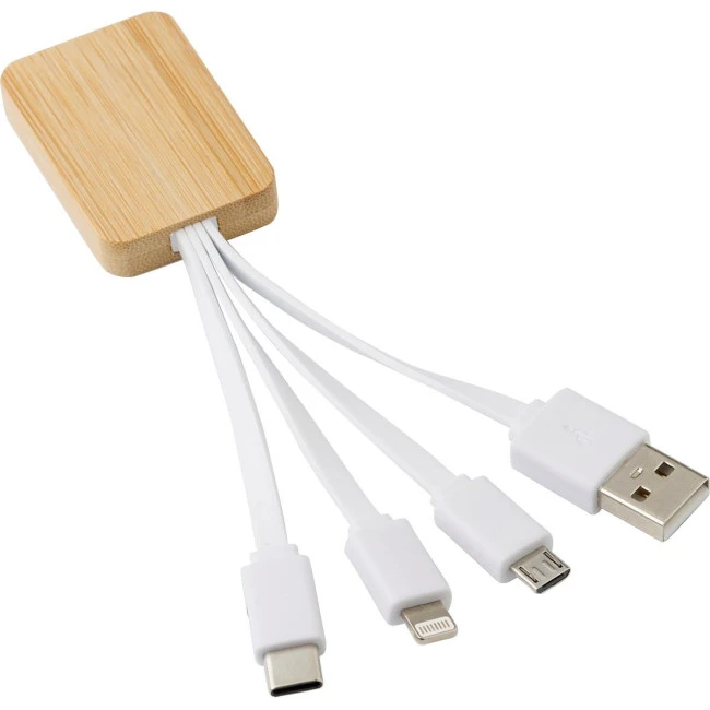 Bamboo charging cable