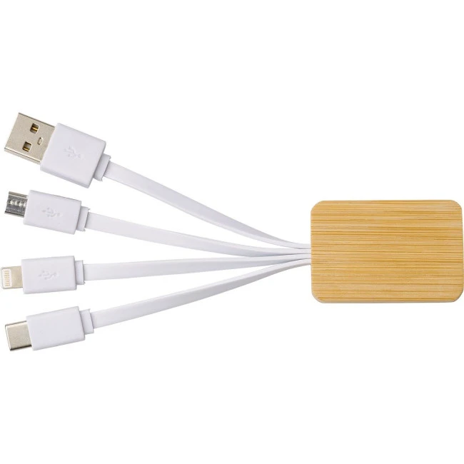 Bamboo charging cable