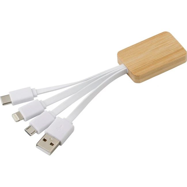 Bamboo charging cable