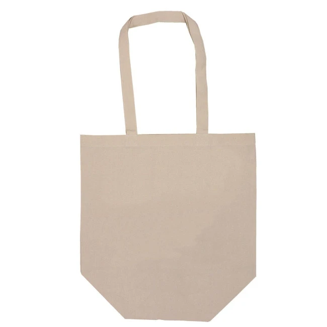 Natural canvas beach shopper