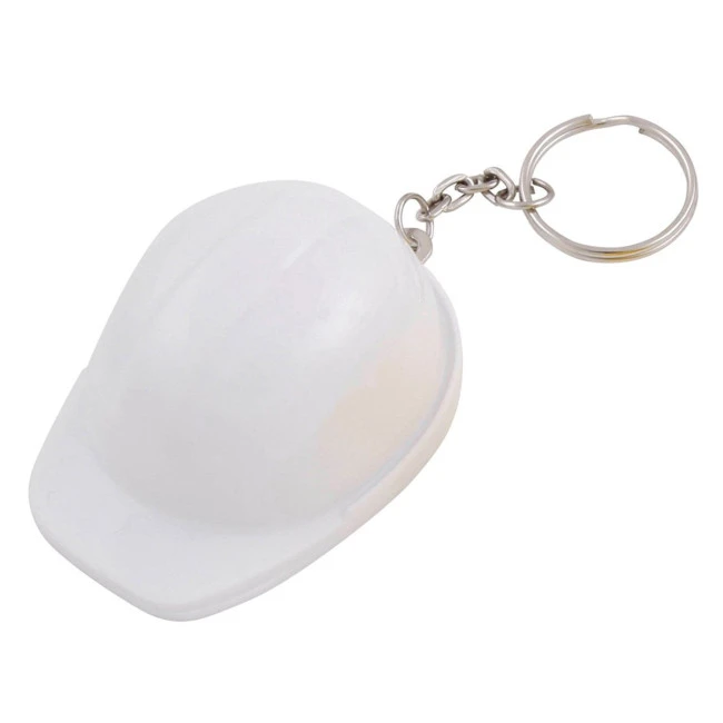 Hard hat bottle opener keyring