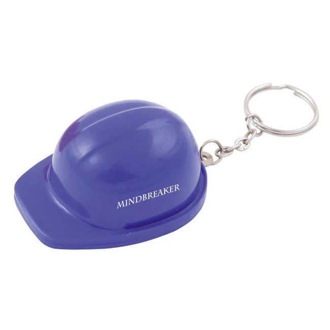 Hard hat bottle opener keyring