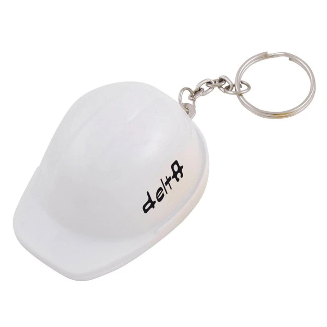 Hard hat bottle opener keyring