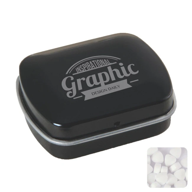 Mini hinged mint tin with extra strong mints