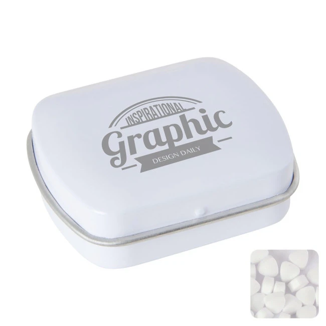 Mini hinged mint tin with extra strong mints