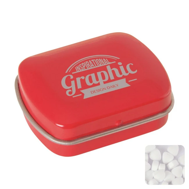 Mini hinged mint tin with extra strong mints