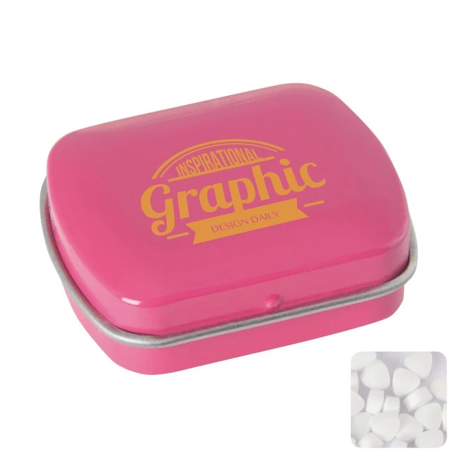 Mini hinged mint tin with extra strong mints