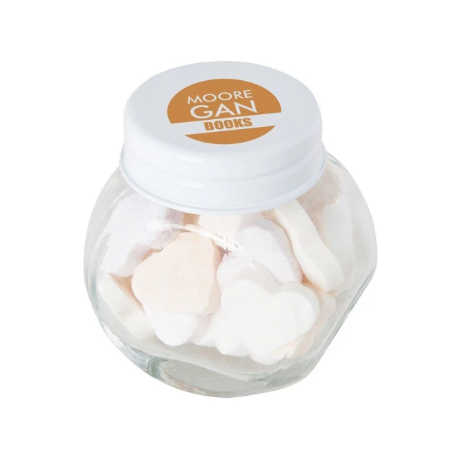 Small glass jar with mints