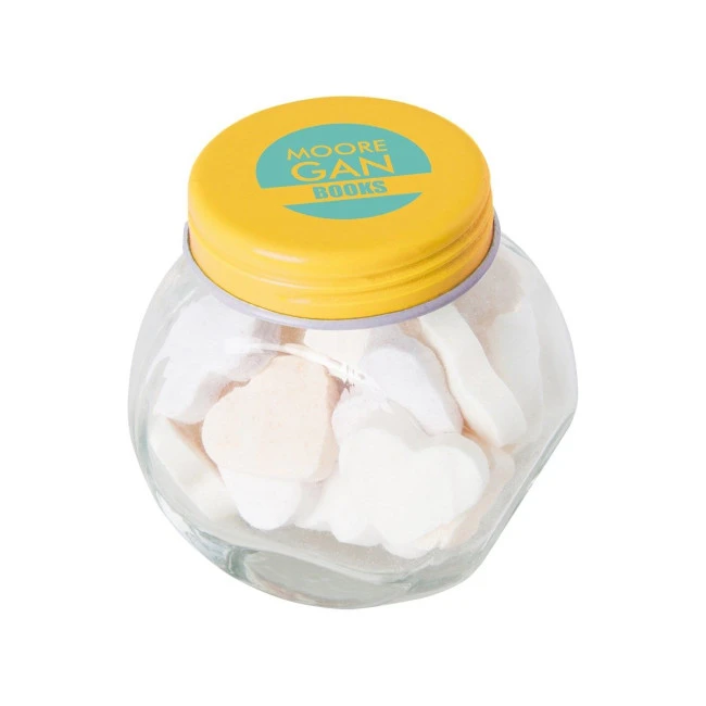 Small glass jar with mints