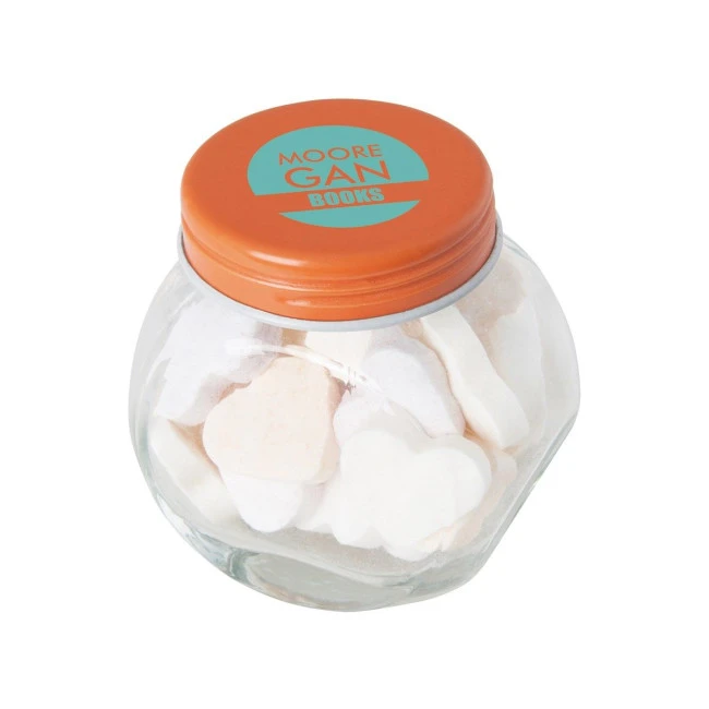 Small glass jar with mints