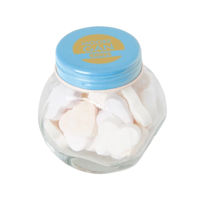 Small glass jar with mints