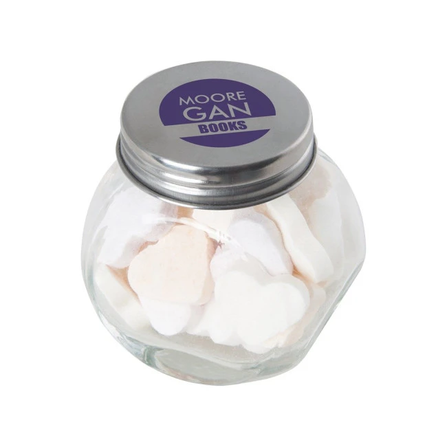 Small glass jar with mints