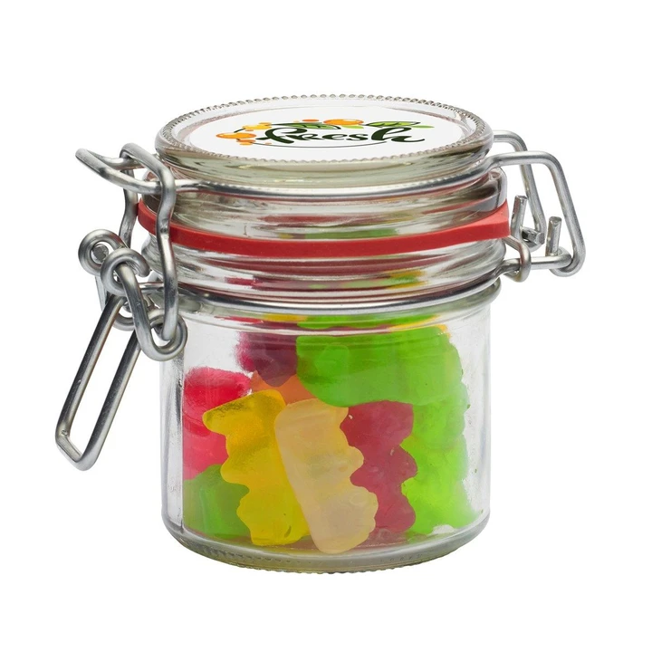 125ml/280gr Glass jar filled with gummy bears