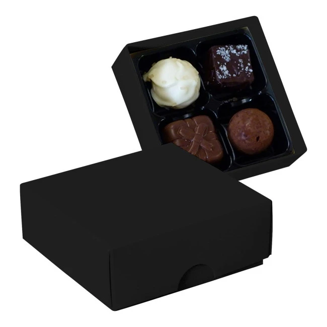 Chocolate box with 4 assorted chocolates and truffles