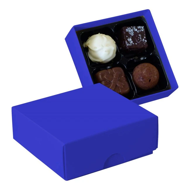 Chocolate box with 4 assorted chocolates and truffles