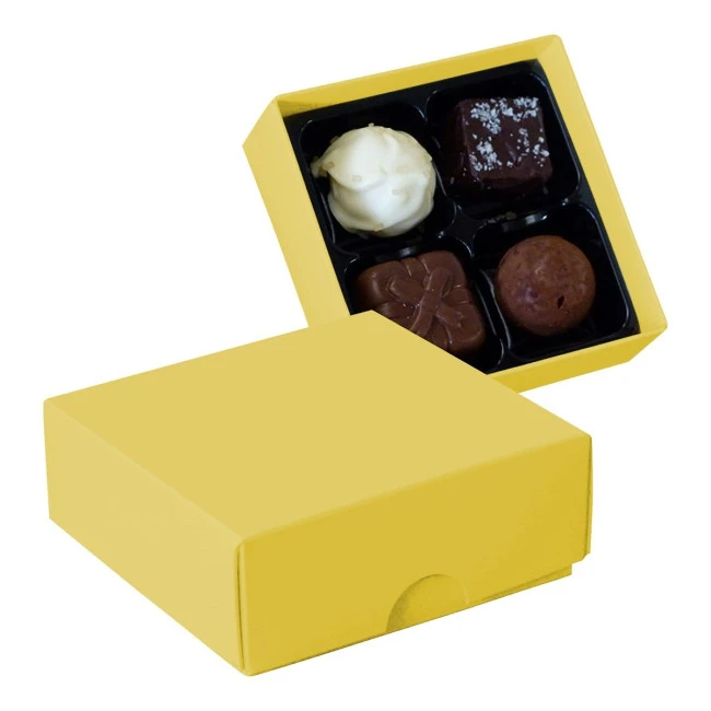 Chocolate box with 4 assorted chocolates and truffles