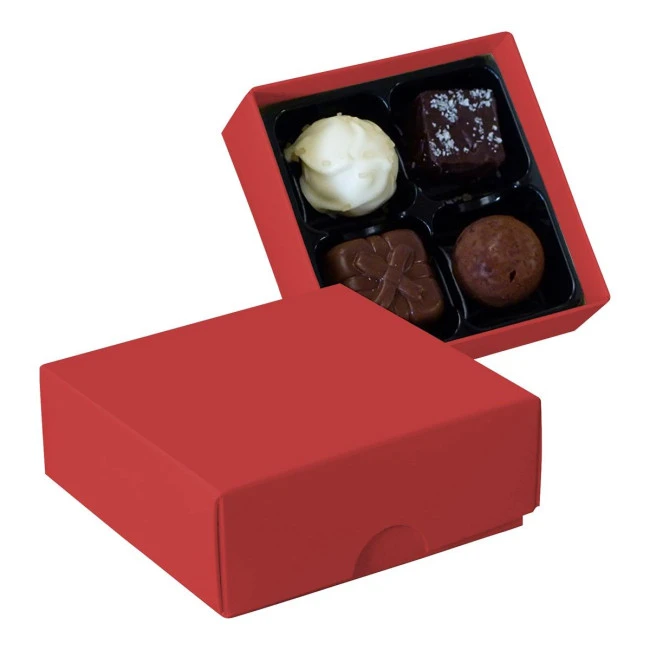 Chocolate box with 4 assorted chocolates and truffles