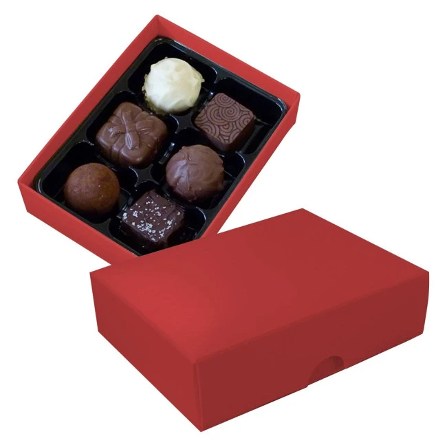 Chocolate box with 6 assorted chocolates and truffles