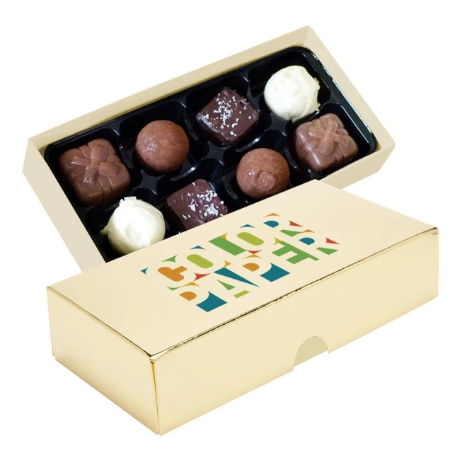 Chocolate box with 8 assorted chocolates and truffles