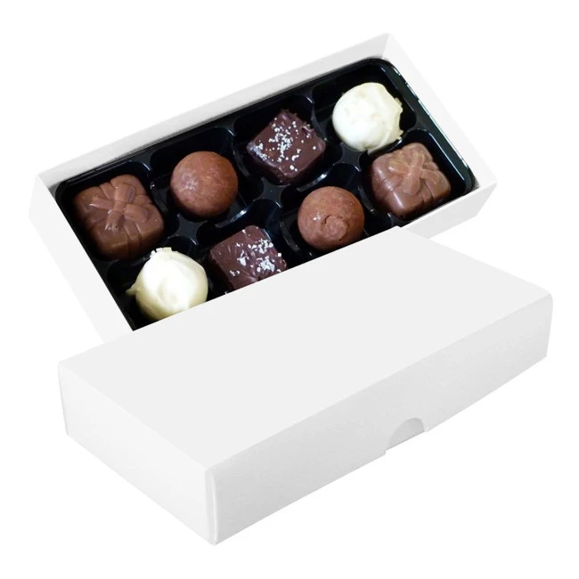 Chocolate box with 8 assorted chocolates and truffles