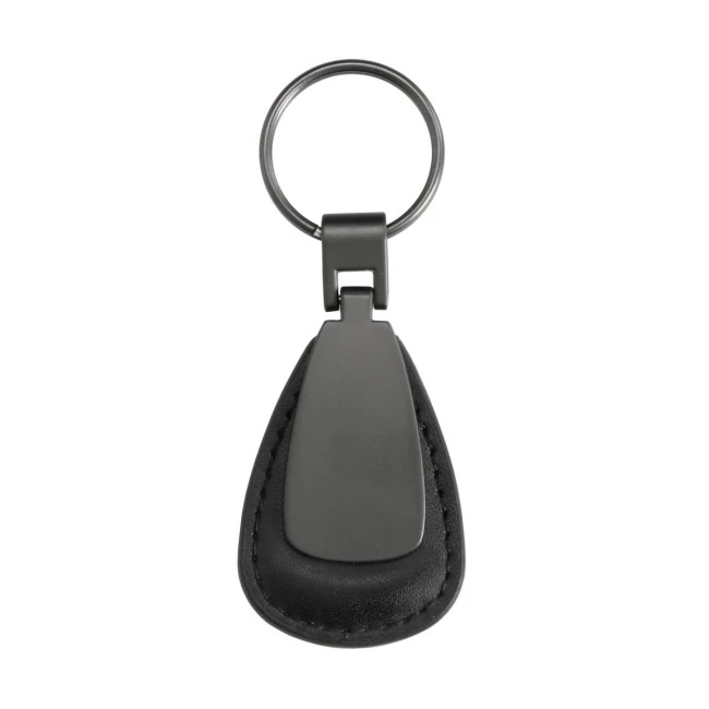 Oval Leather Key Fob