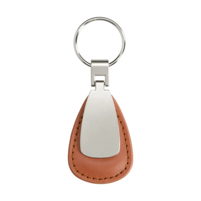 Oval Leather Key Fob