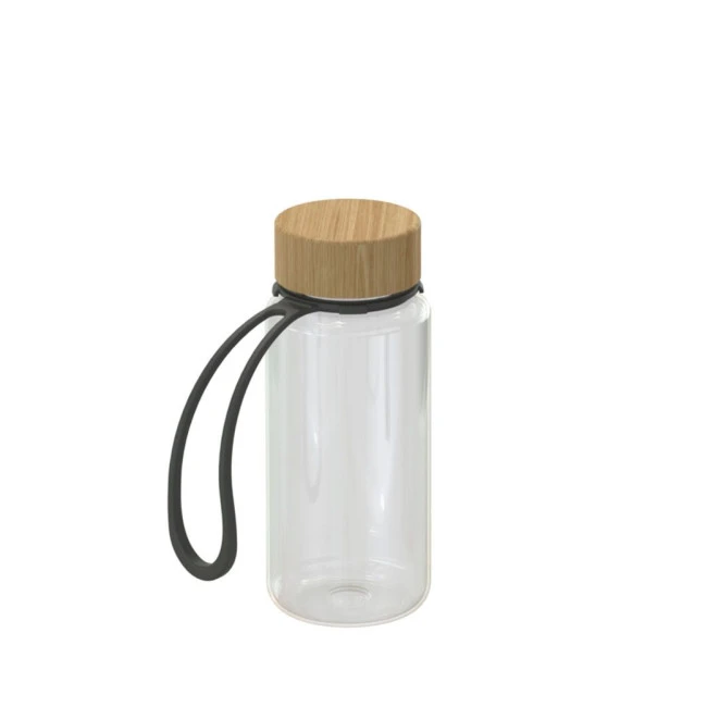 Drink bottle "Natural" clear-transparent incl. strap, 0.4 l