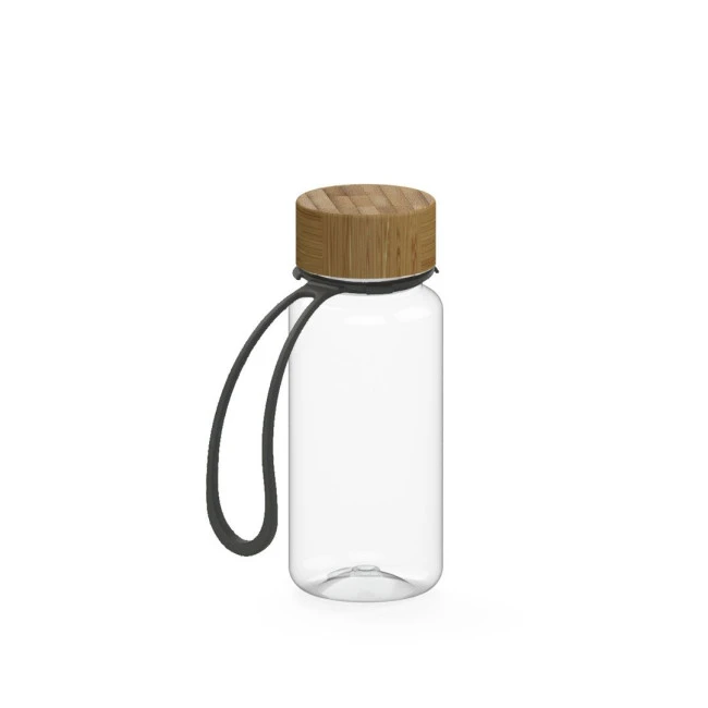 Drink bottle "Natural" clear-transparent incl. strap, 0.4 l