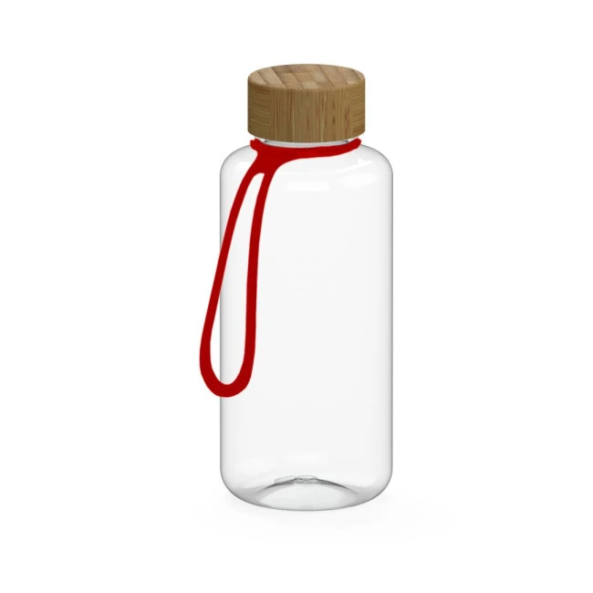 Drink bottle "Natural" clear-transparent incl. strap, 1.0 l