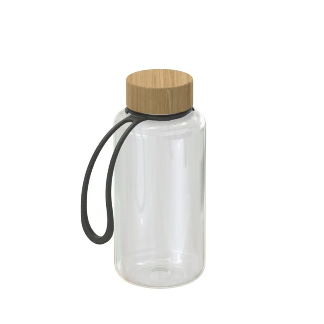 Drink bottle "Natural" clear-transparent incl. strap, 0.7 l