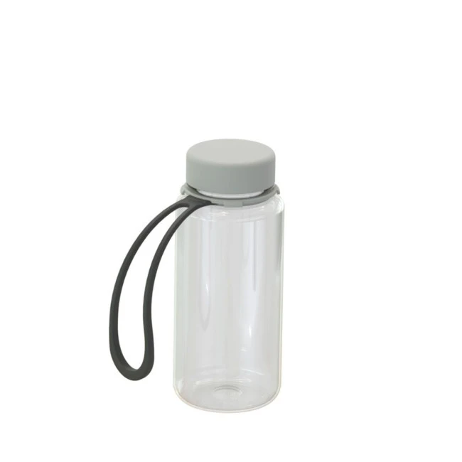 Drink bottle "Refresh" clear-transparent incl. strap, 0.4 l