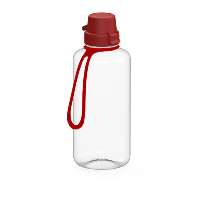 Drink bottle "School" clear-transparent incl. strap, 1.0 l