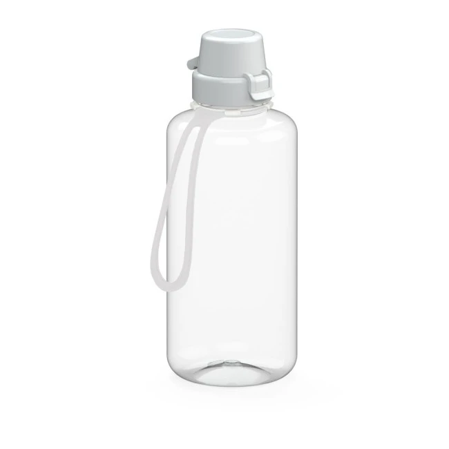 Drink bottle "School" clear-transparent incl. strap, 1.0 l