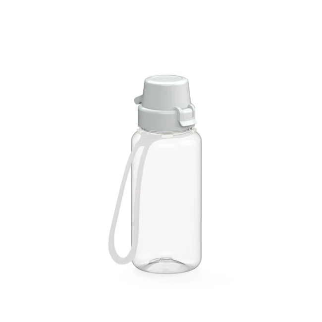 Drink bottle "School" clear-transparent incl. strap, 0.4 l