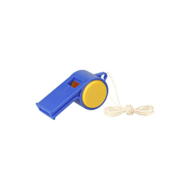 Whistle "Sport" with cord, duo-colour