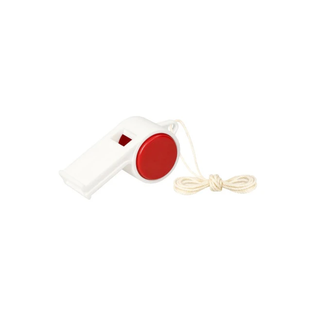 Whistle "Sport" with cord, duo-colour