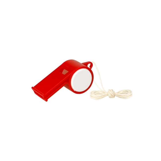 Whistle "Sport" with cord, duo-colour