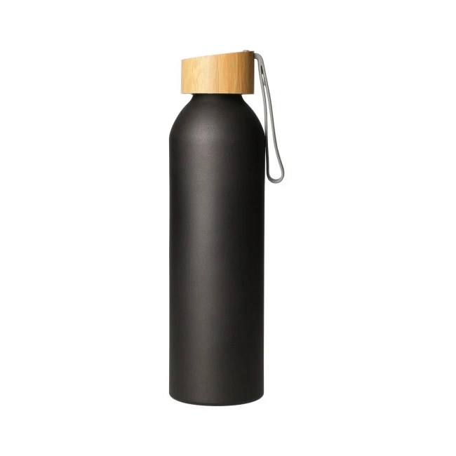 Aluminium Bottle With Bamboo Lid 0.6L