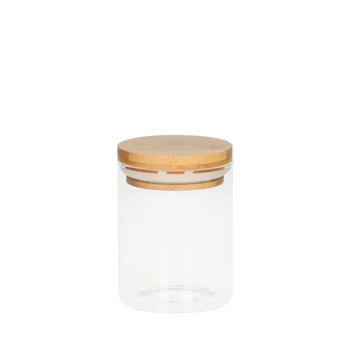 Glass Storage Jar With Bamboo Lid 375ml