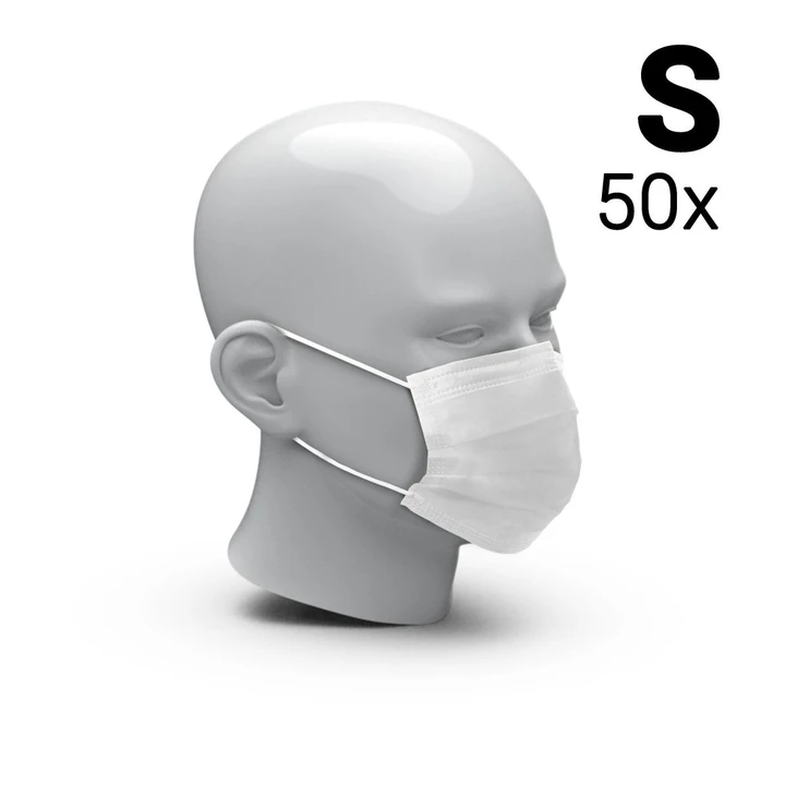 Mouth And Nose Mask 3-Ply Set Of 50 Size S