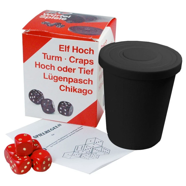 Dice cup "Combi" with 5 dice