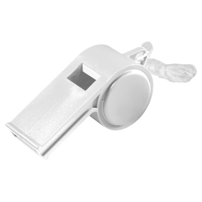 Whistle "Sport" with cord, duo-colour