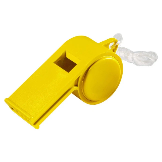 Whistle "Sport" with cord, duo-colour