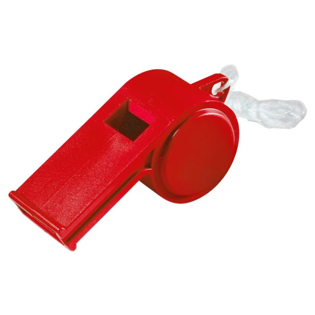 Whistle "Sport" with cord, duo-colour