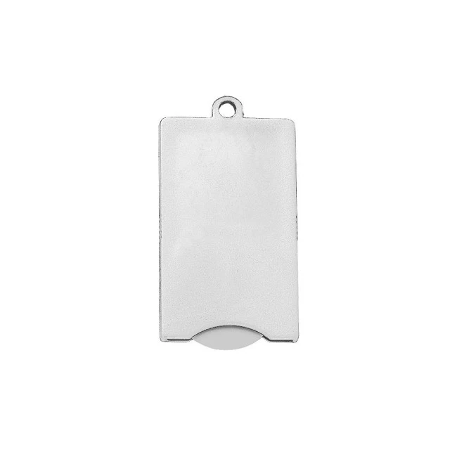 Square Chip Keyring