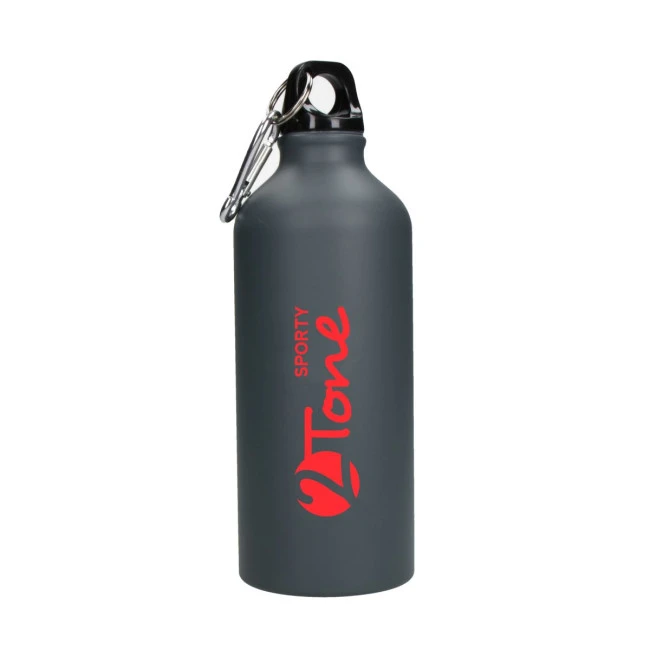 Aluminium Bottle "Sporty-2Tone" gungrey 0.6 l