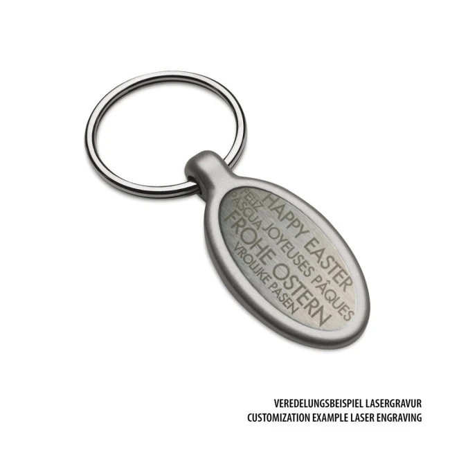 Ellipse Metal Keyring