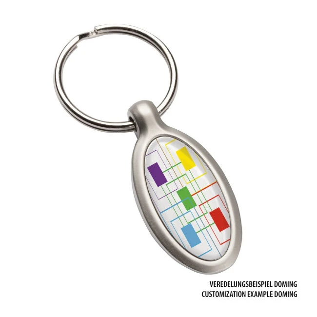 Ellipse Metal Keyring